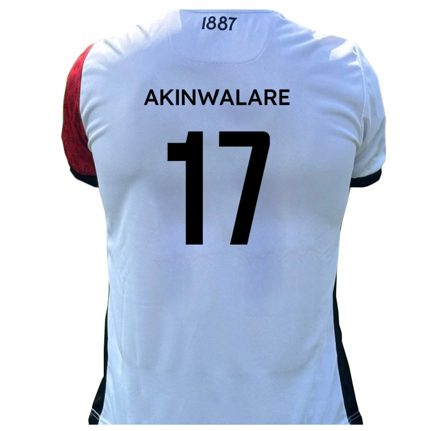 נשים כדורגל Seyi Akinwalare #17 אדום לבן ג'רזי ביתית 2025/26