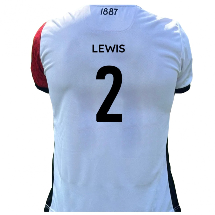 נשים כדורגל Jack Lewis #2 אדום לבן ג'רזי ביתית 2025/26