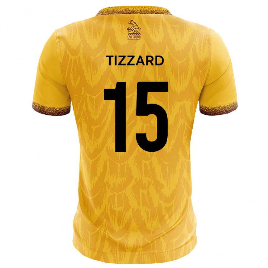 נשים כדורגל Will Tizzard #15 צהוב חום ג'רזי ביתית 2025/26