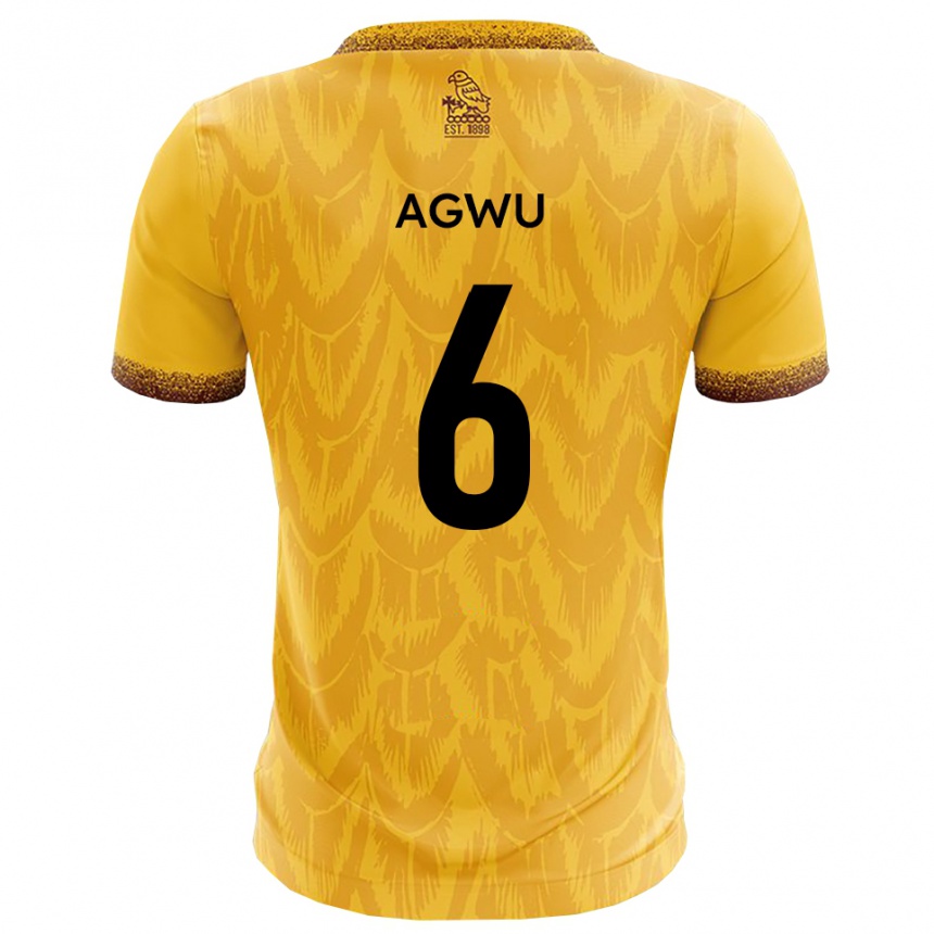 נשים כדורגל Michael Agwu #6 צהוב חום ג'רזי ביתית 2025/26