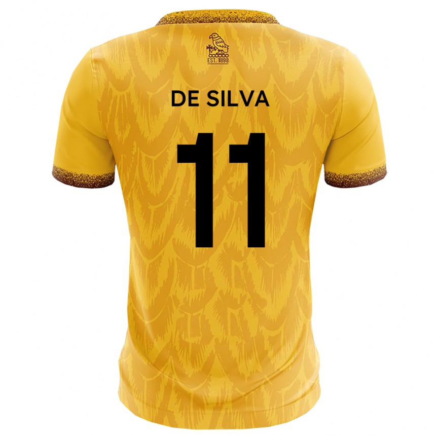נשים כדורגל דילון דה סילבה #11 צהוב חום ג'רזי ביתית 2025/26