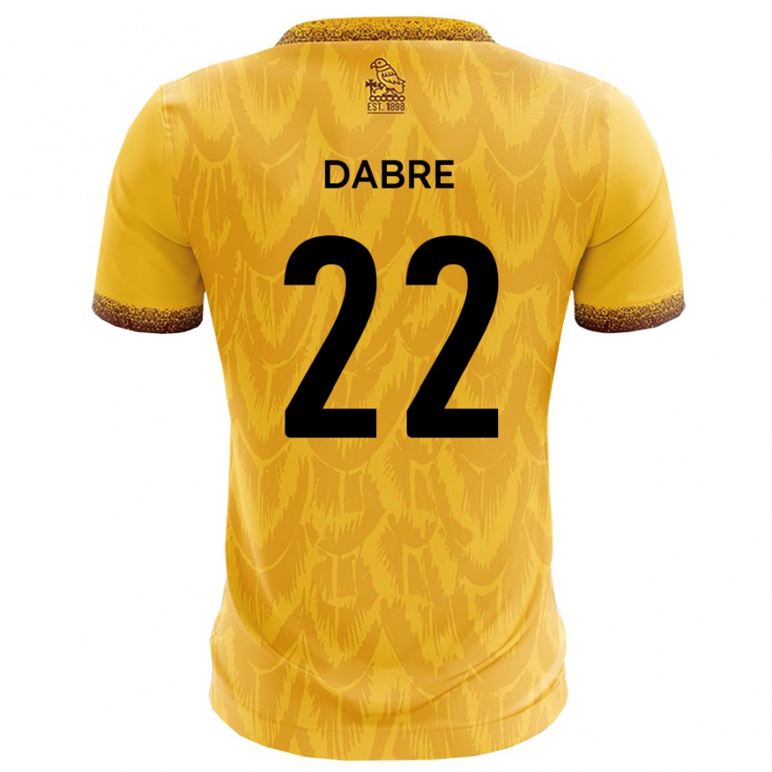 נשים כדורגל Mo Dabre #22 צהוב חום ג'רזי ביתית 2025/26