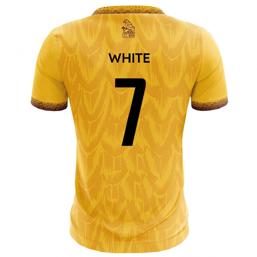 נשים כדורגל ג׳יידן ווייט #7 צהוב חום ג'רזי ביתית 2025/26