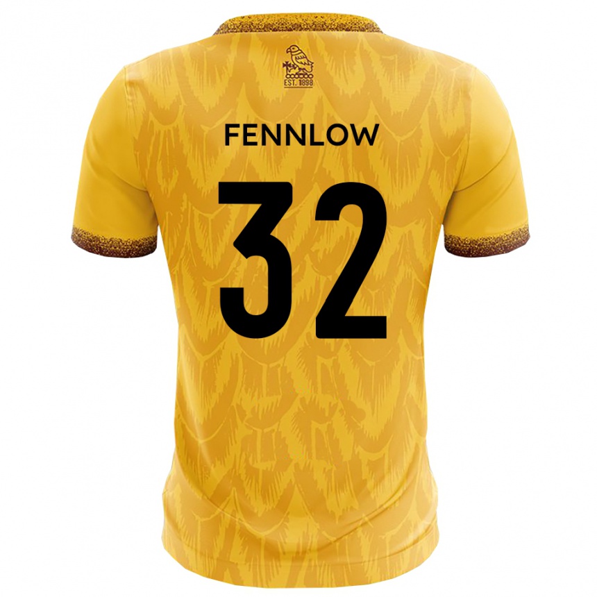 נשים כדורגל James Fennlow #32 צהוב חום ג'רזי ביתית 2025/26