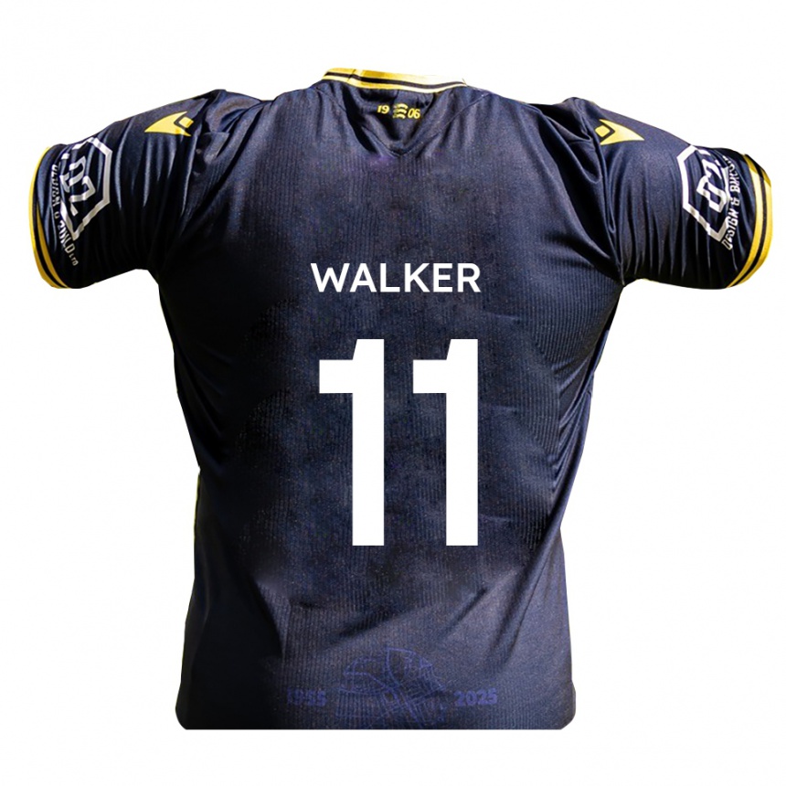 נשים כדורגל Josh Walker #11 כחול נייבי צהוב ג'רזי ביתית 2025/26