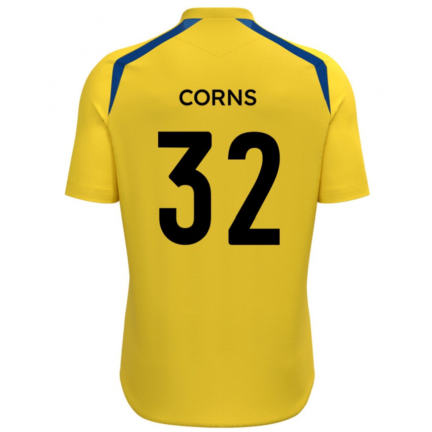 נשים כדורגל Billy Corns #32 צהוב כחול ג'רזי ביתית 2025/26