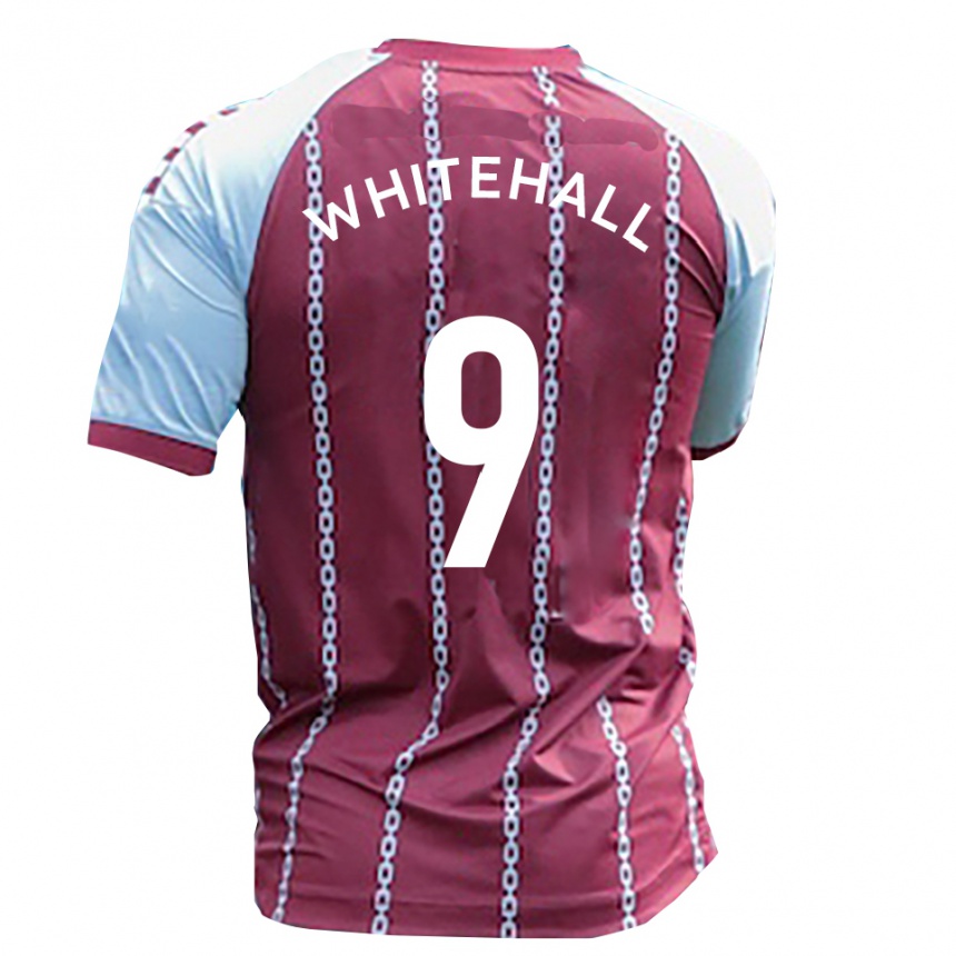 נשים כדורגל דני וייטהול #9 תכלת חלודה אדומה ג'רזי ביתית 2025/26