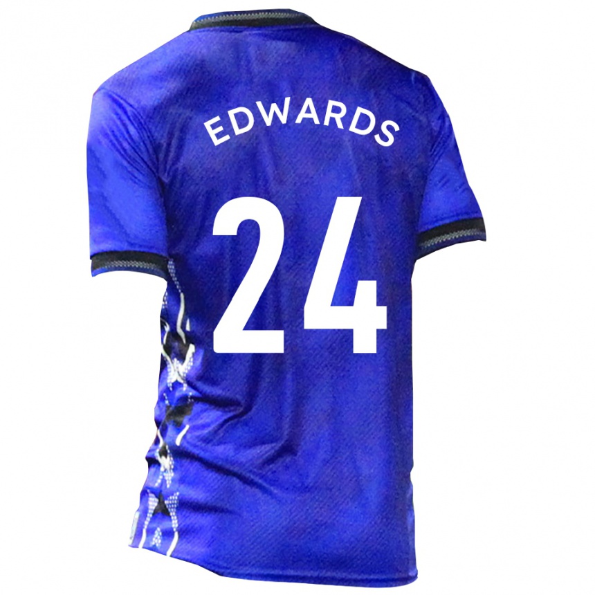 נשים כדורגל Corey Edwards #24 כחול לבן ג'רזי ביתית 2025/26