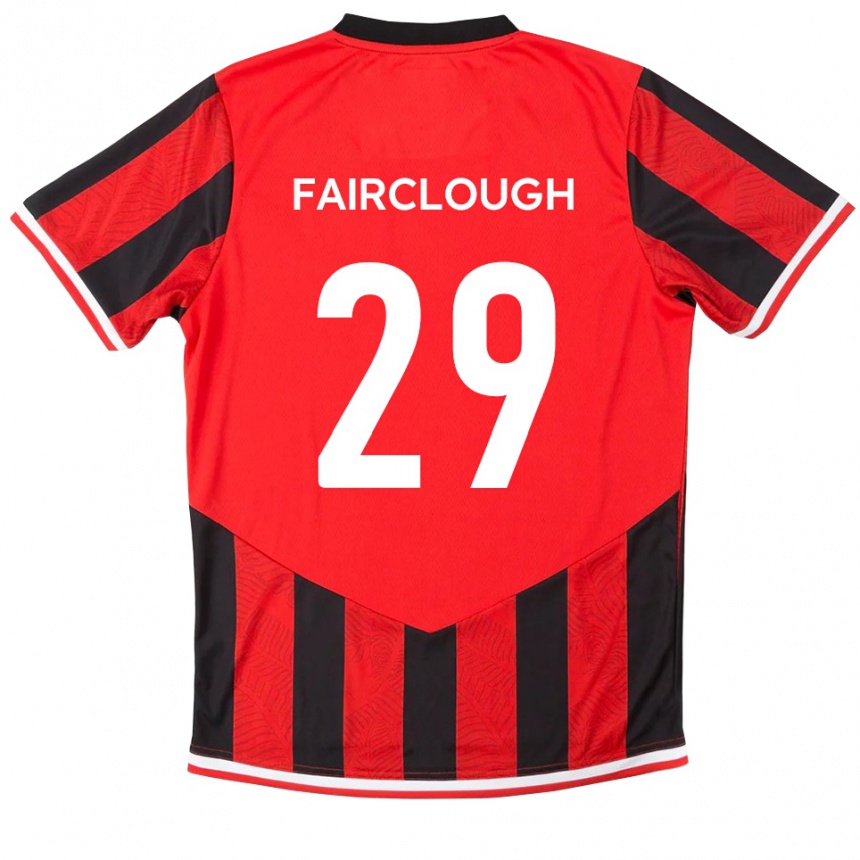 נשים כדורגל Adam Fairclough #29 אדום שחור ג'רזי ביתית 2025/26