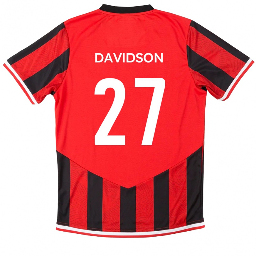 נשים כדורגל Mani Davidson #27 אדום שחור ג'רזי ביתית 2025/26