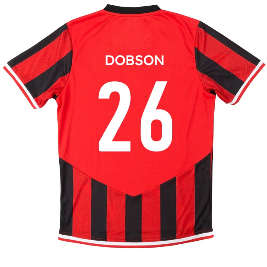 נשים כדורגל לנון דובסון #26 אדום שחור ג'רזי ביתית 2025/26