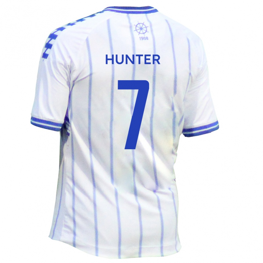 נשים כדורגל Jack Hunter #7 לבן כחול ג'רזי ביתית 2025/26