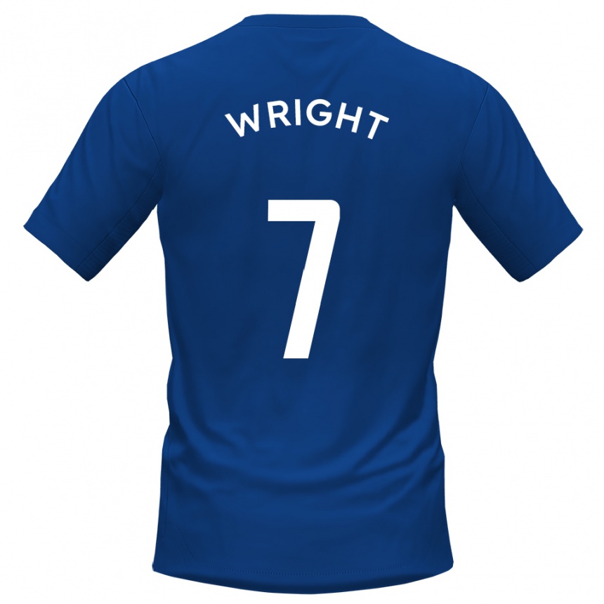 נשים כדורגל Max Wright #7 כחול לבן ג'רזי ביתית 2025/26