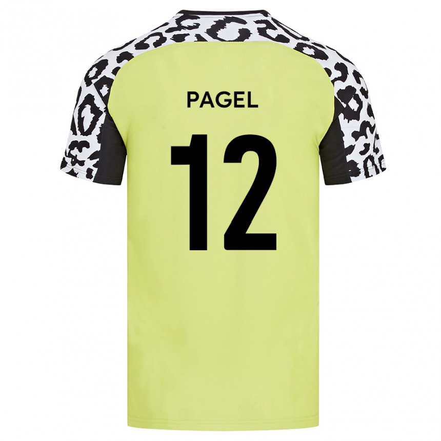 נשים כדורגל פיאצ׳רה פאגל #12 צהוב פלואורסצנטי ג'רזי ביתית 2025/26