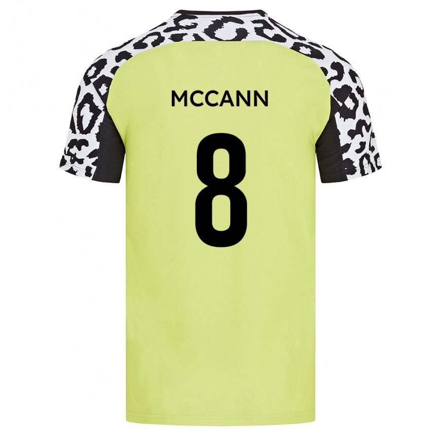 נשים כדורגל צ'ארלי מק'קאן #8 צהוב פלואורסצנטי ג'רזי ביתית 2025/26