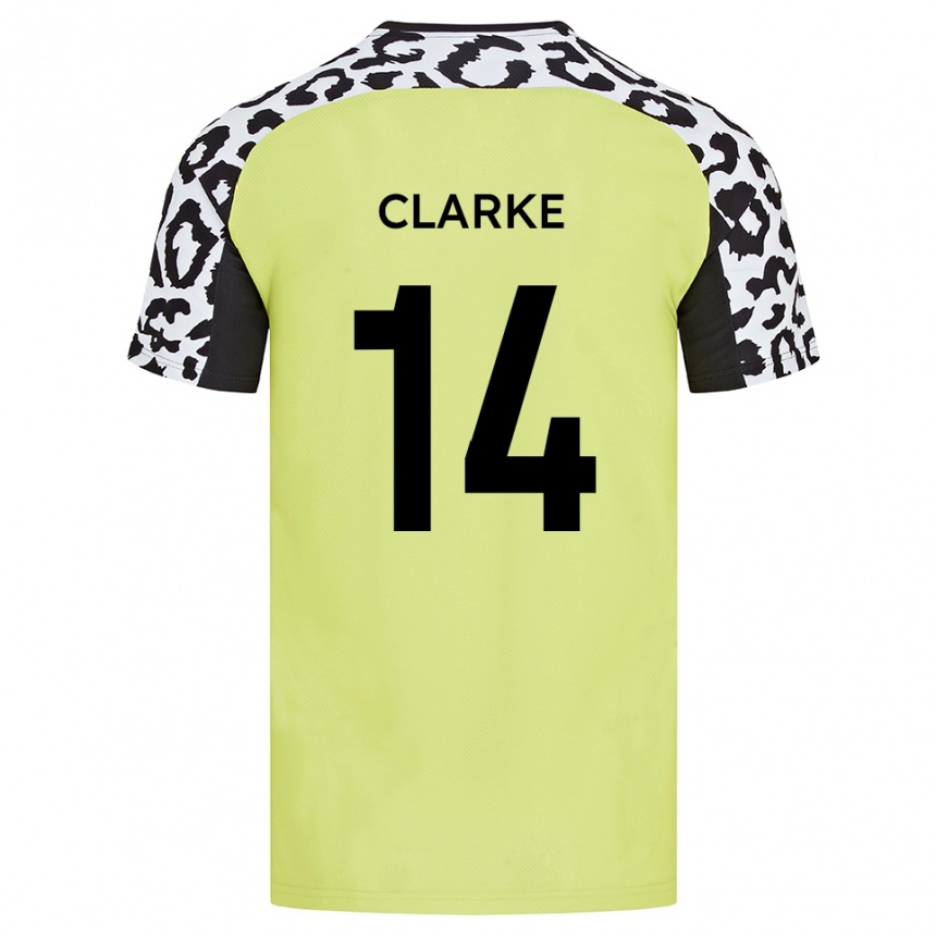 נשים כדורגל ג׳יידן קלארק #14 צהוב פלואורסצנטי ג'רזי ביתית 2025/26