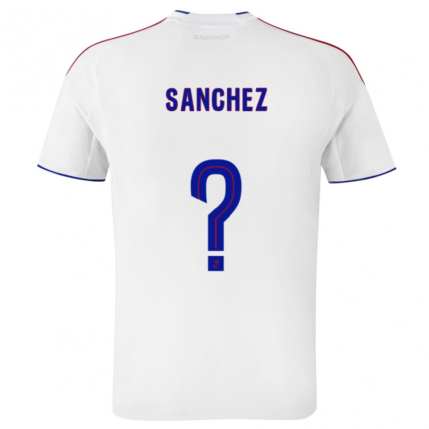 נשים כדורגל Florent Sanchez #0 לבן אדום ג'רזי ביתית 2025/26