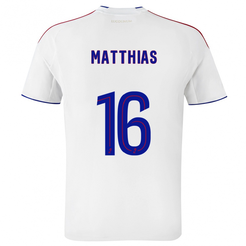 נשים כדורגל Matthias Da Silva #16 לבן אדום ג'רזי ביתית 2025/26