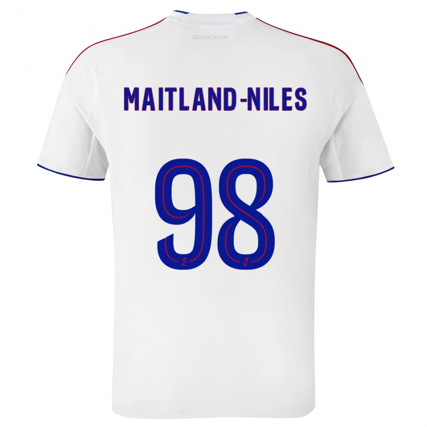 נשים כדורגל איינסלי מייטלנד-ניילס #98 לבן אדום ג'רזי ביתית 2025/26