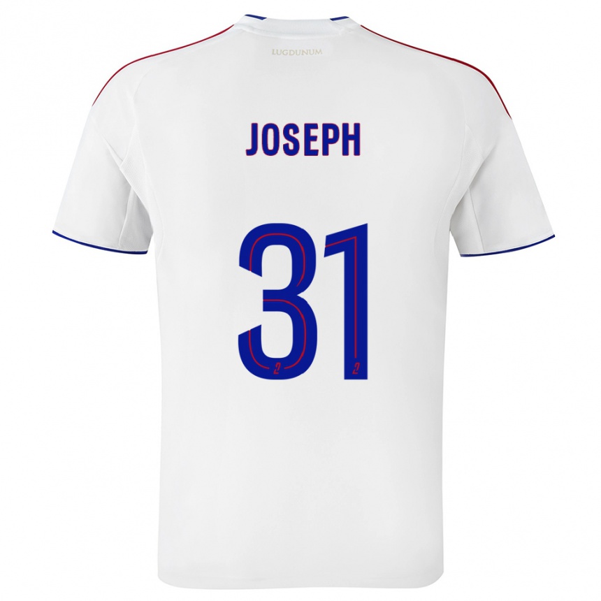 נשים כדורגל ליאנה ז'וזף #31 לבן אדום ג'רזי ביתית 2025/26 נשים כדורגל ליאנה ז'וזף #31 לבן אדום ג'רזי ביתית 2025/26