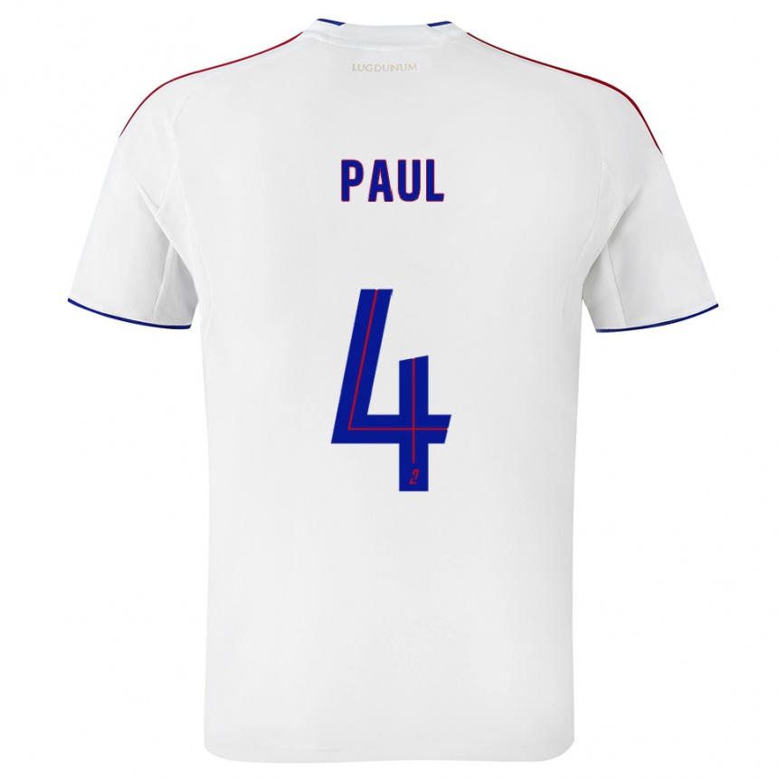 נשים כדורגל פול אדגר #4 לבן אדום ג'רזי ביתית 2025/26