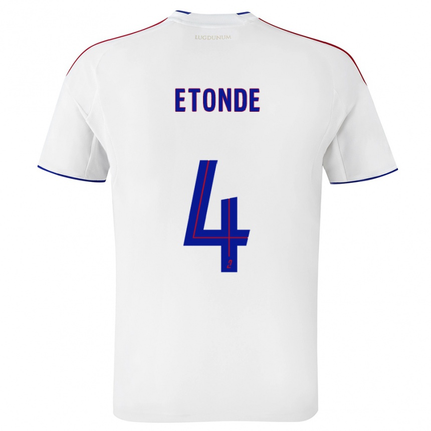 נשים כדורגל אמריק אטונדה #4 לבן אדום ג'רזי ביתית 2025/26