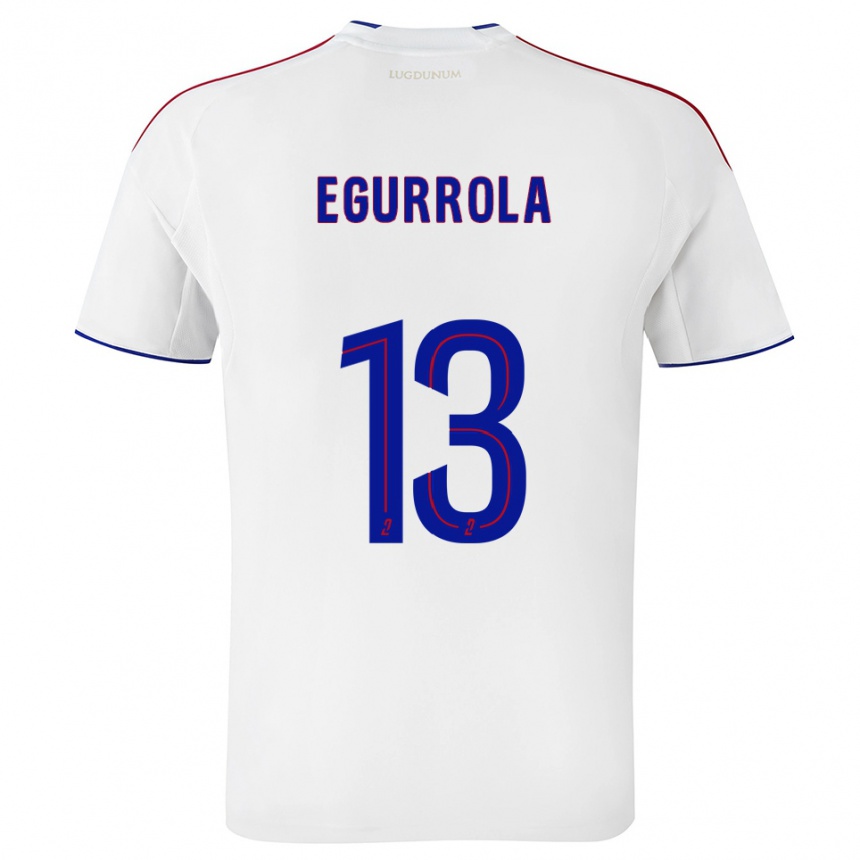 נשים כדורגל דאמאריס אגורולה #13 לבן אדום ג'רזי ביתית 2025/26