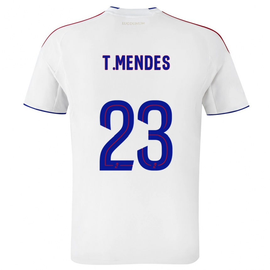 נשים כדורגל טיאגו מנדש #23 לבן אדום ג'רזי ביתית 2025/26
