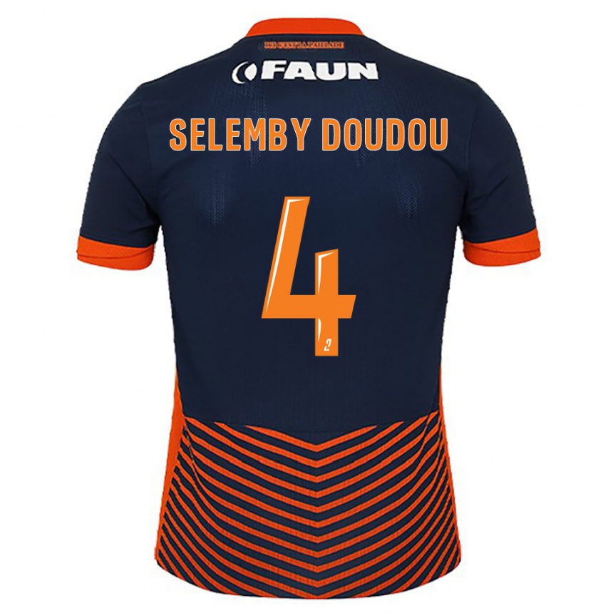 נשים כדורגל Destin Selemby Doudou #4 כחול חצות כתום ג'רזי ביתית 2025/26