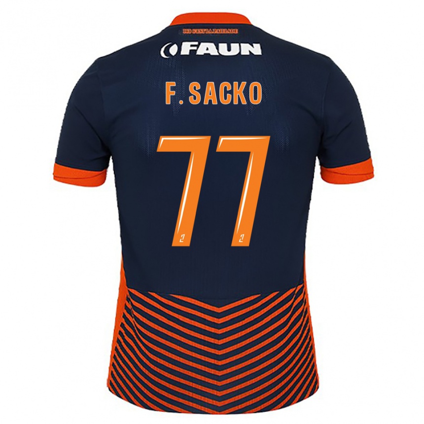 נשים כדורגל פלאייה סאקו #77 כחול חצות כתום ג'רזי ביתית 2025/26