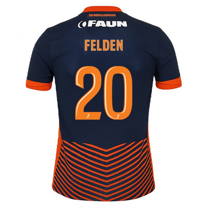 נשים כדורגל Agathe Felden #20 כחול חצות כתום ג'רזי ביתית 2025/26