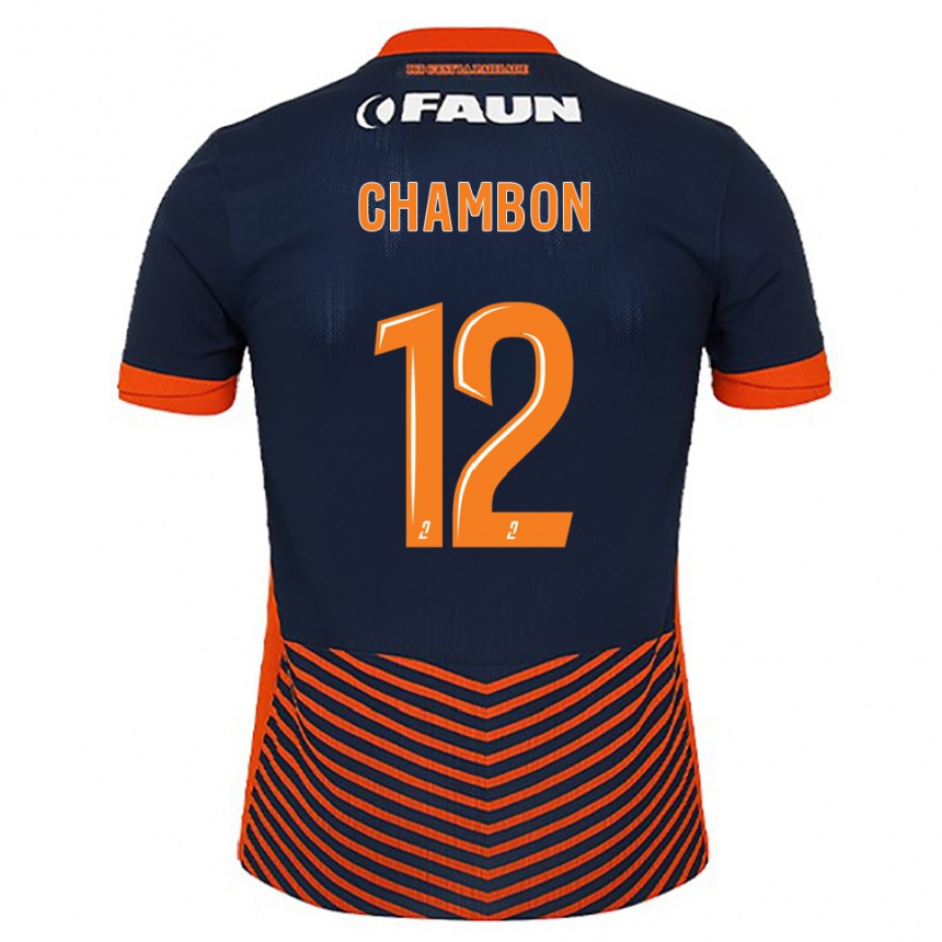 נשים כדורגל Mathis Chambon #12 כחול חצות כתום ג'רזי ביתית 2025/26