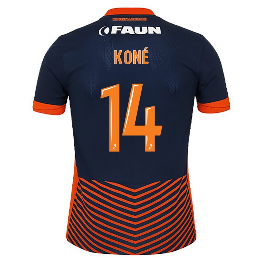 נשים כדורגל Djomoh Koné #14 כחול חצות כתום ג'רזי ביתית 2025/26