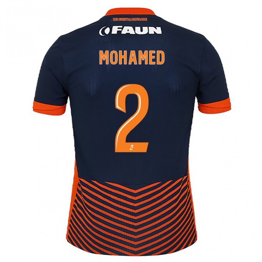 נשים כדורגל Isyak Mohamed #2 כחול חצות כתום ג'רזי ביתית 2025/26