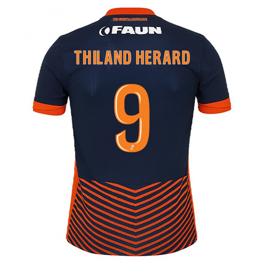 נשים כדורגל Robin Thiland Herard #9 כחול חצות כתום ג'רזי ביתית 2025/26