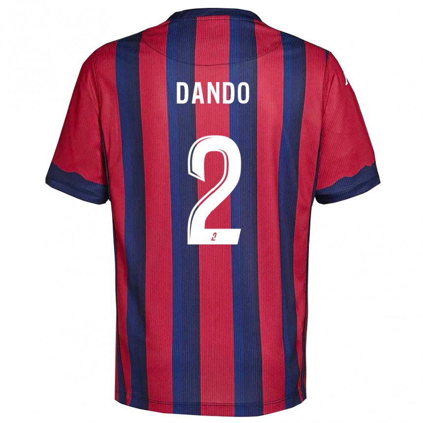 נשים כדורגל Mathis Dando #2 בורדו כחול נייבי ג'רזי ביתית 2025/26