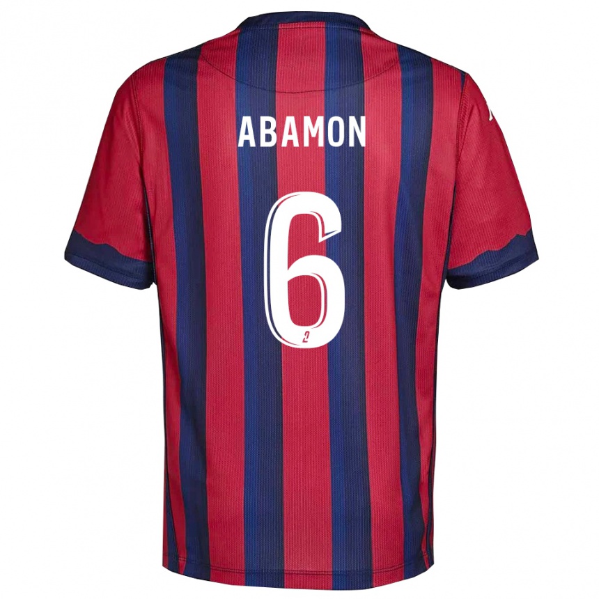 נשים כדורגל Noélie Abamon #6 בורדו כחול נייבי ג'רזי ביתית 2025/26