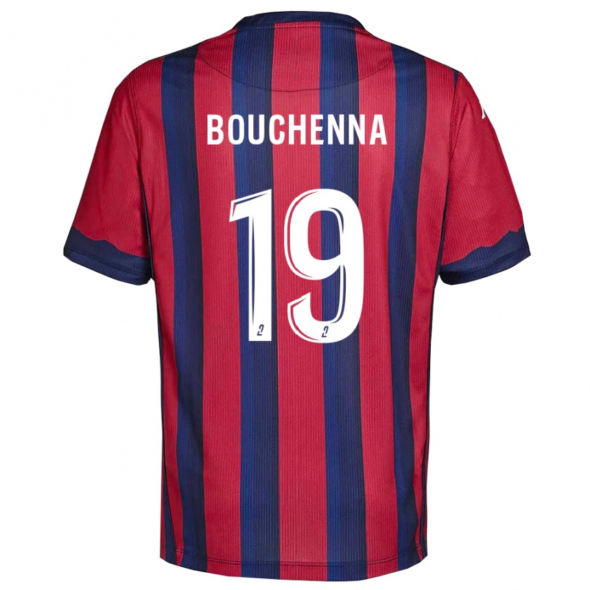 נשים כדורגל Mohamed-Amine Bouchenna #19 בורדו כחול נייבי ג'רזי ביתית 2025/26