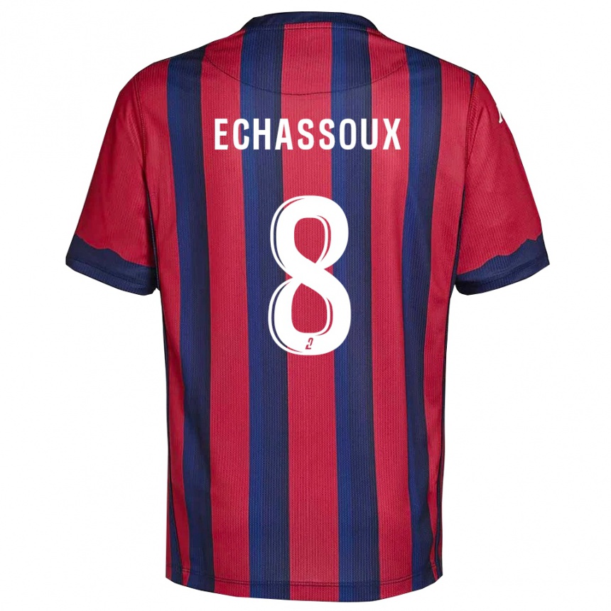 נשים כדורגל Augustin Echassoux #8 בורדו כחול נייבי ג'רזי ביתית 2025/26