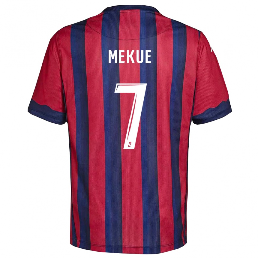נשים כדורגל Florian Mekue #7 בורדו כחול נייבי ג'רזי ביתית 2025/26 נשים כדורגל Florian Mekue #7 בורדו כחול נייבי ג'רזי ביתית 2025/26