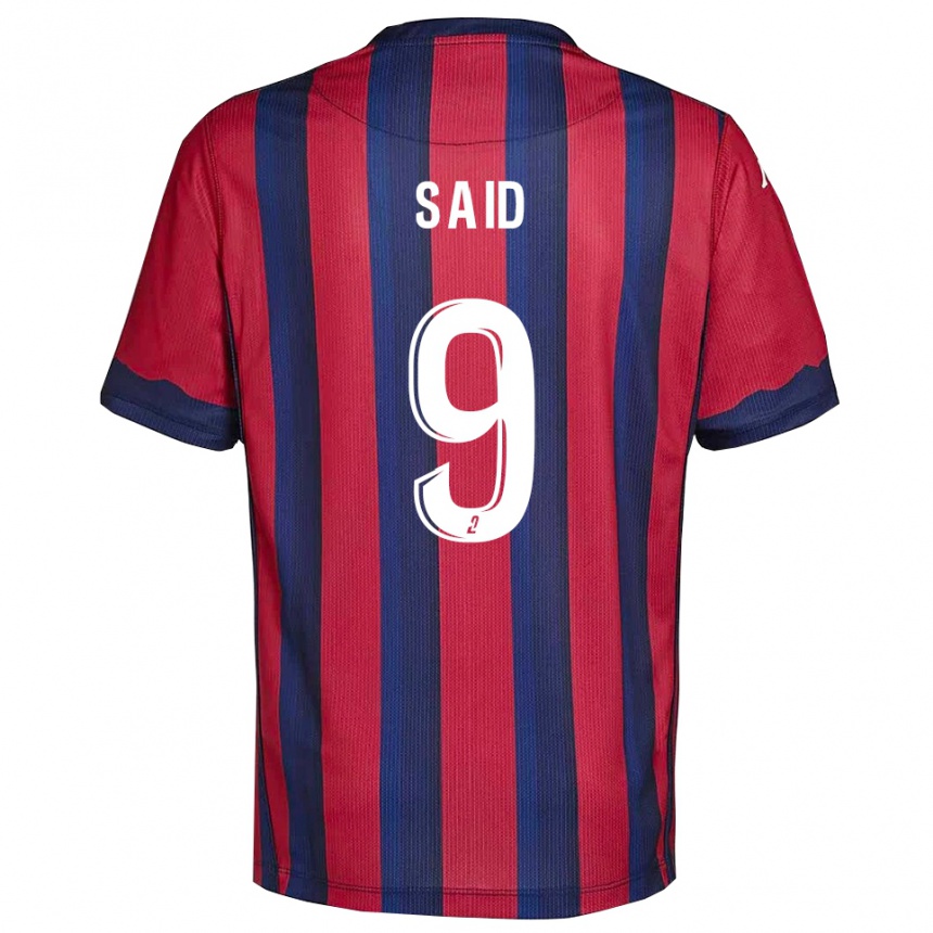 נשים כדורגל אמין סעיד #9 בורדו כחול נייבי ג'רזי ביתית 2025/26