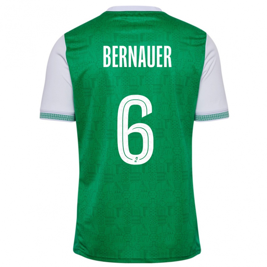נשים כדורגל מקסים ברנאוור #6 ירוק לבן ג'רזי ביתית 2025/26