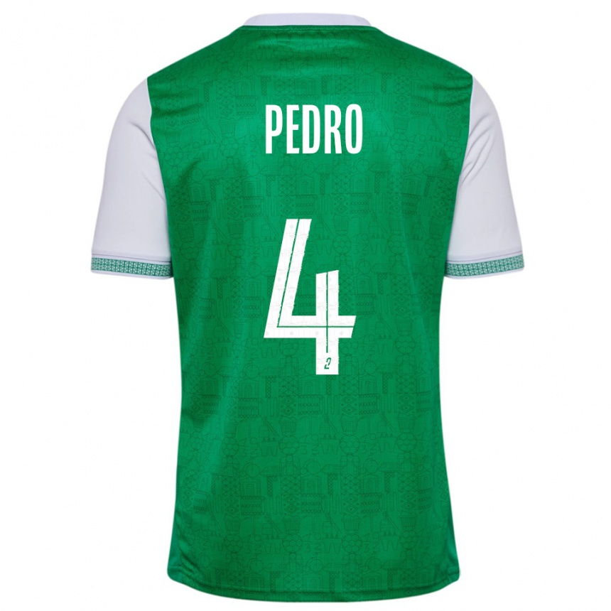 נשים כדורגל קווין פדרו #4 ירוק לבן ג'רזי ביתית 2025/26