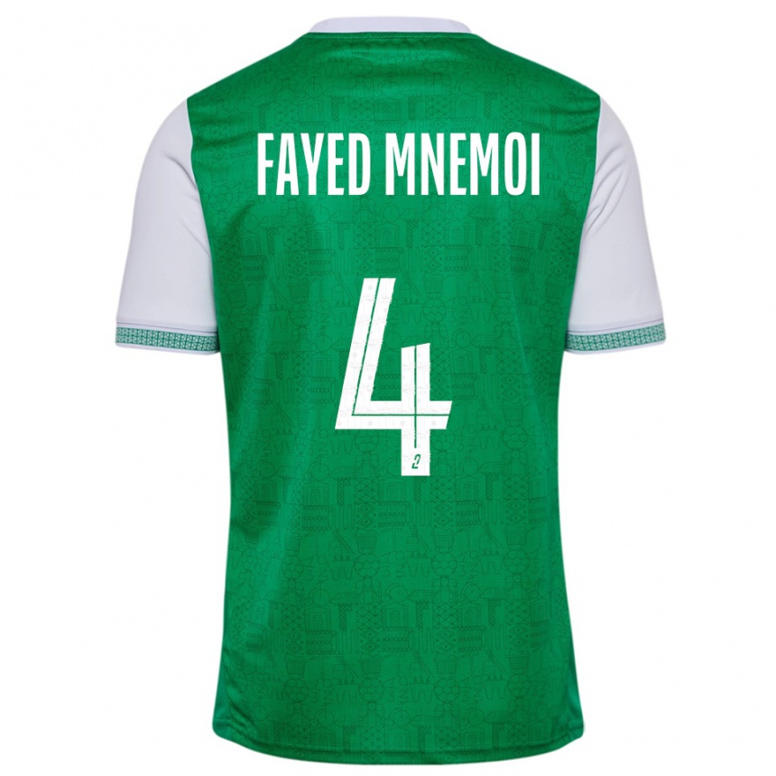 נשים כדורגל El Fayed Mnemoi #4 ירוק לבן ג'רזי ביתית 2025/26