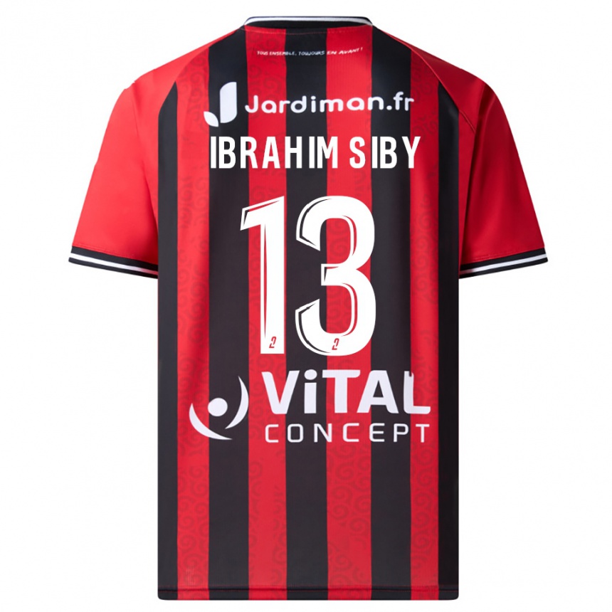 נשים כדורגל בן איברהים סיבי #13 אדום שחור ג'רזי ביתית 2025/26