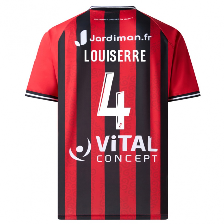 נשים כדורגל דילן לואיזר #4 אדום שחור ג'רזי ביתית 2025/26