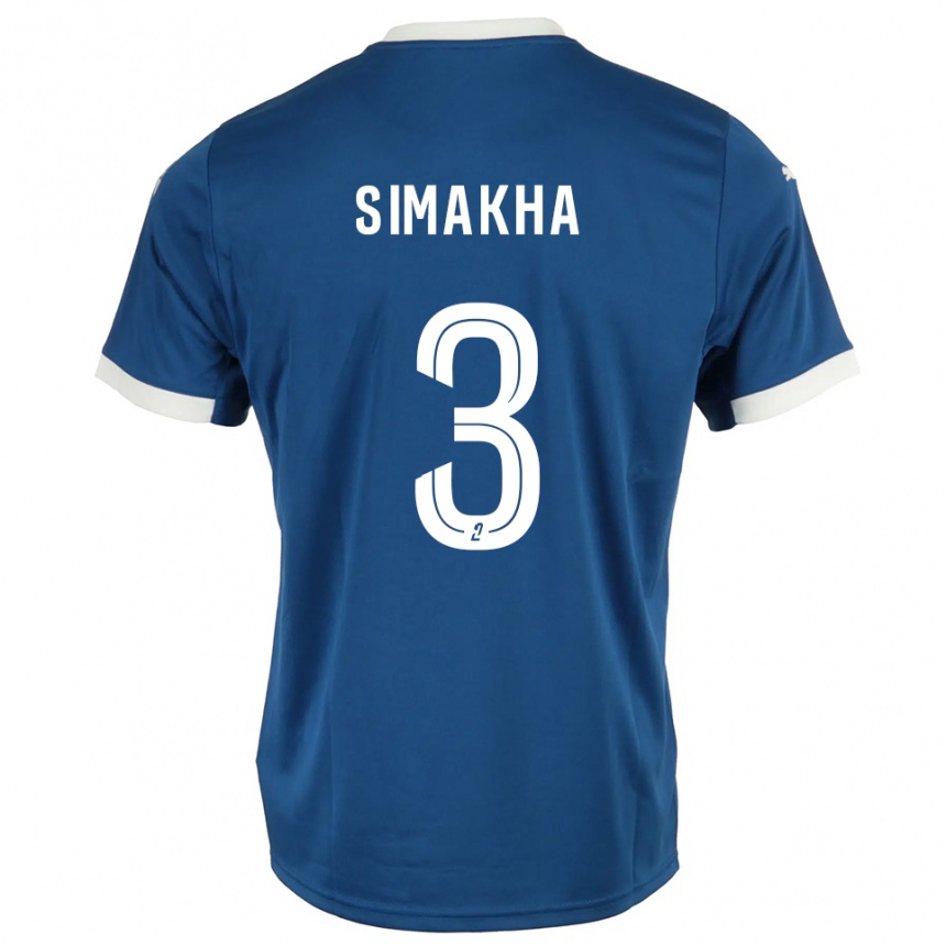 נשים כדורגל Lassana Simakha #3 כחול לבן ג'רזי ביתית 2025/26