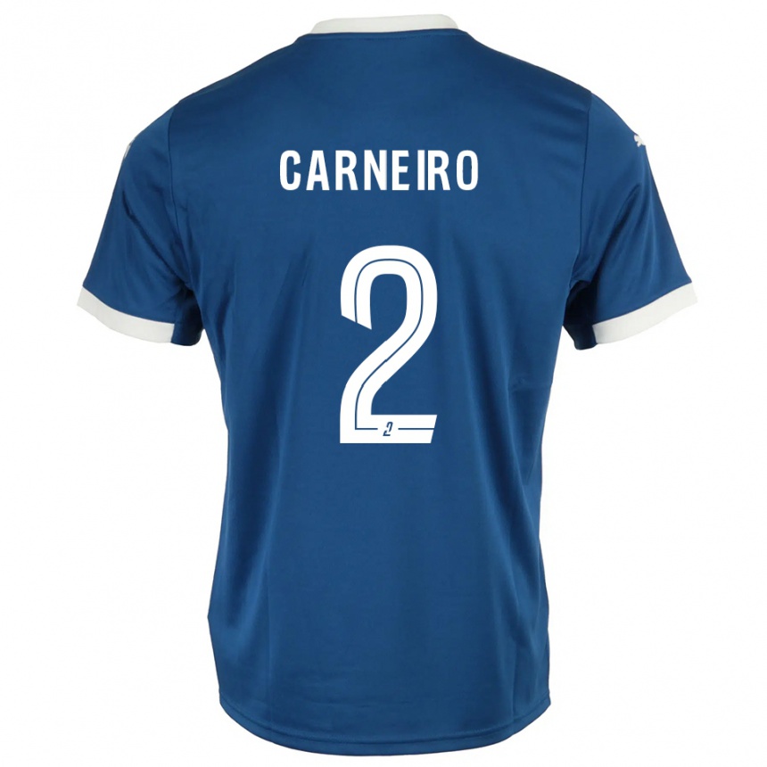 נשים כדורגל Enisio Carneiro #2 כחול לבן ג'רזי ביתית 2025/26