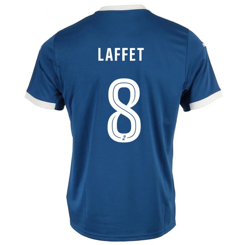 נשים כדורגל Yves Laffet #8 כחול לבן ג'רזי ביתית 2025/26