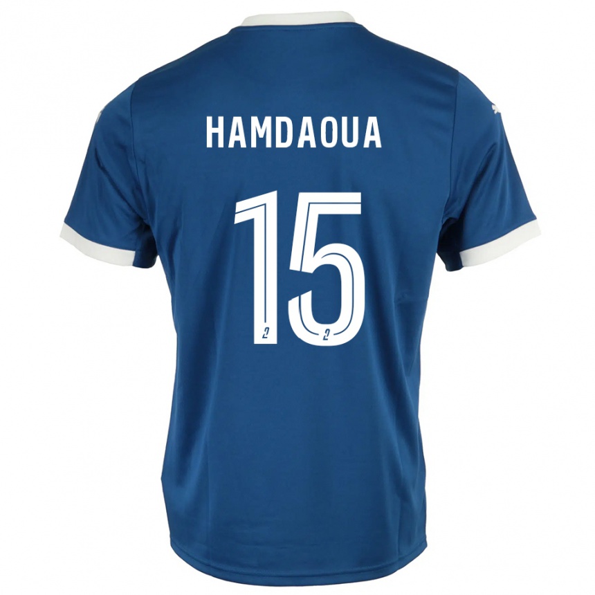 נשים כדורגל Noham Hamdaoua #15 כחול לבן ג'רזי ביתית 2025/26